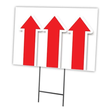 Signmission Giant Up Arrow Yard Sign & Stake outdoor plastic coroplast window, C-1824 Giant Up Arrow C-1824 Giant Up Arrow